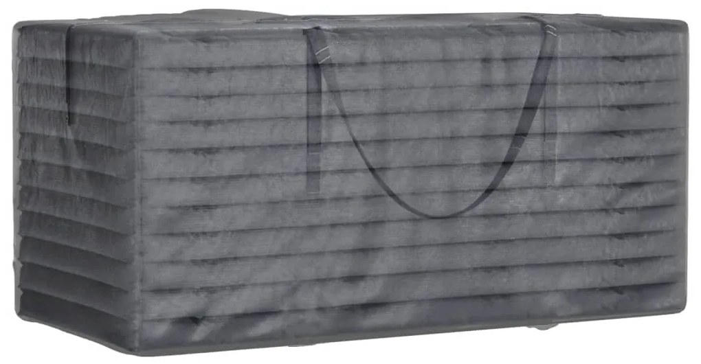 Borsa porta cuscini da giardino nera 150x75x75 cm polietilene