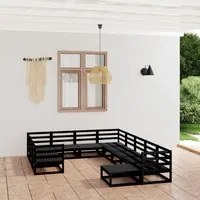 Set Divani da Giardino 11 pz in Legno Massello di Pino 3076038