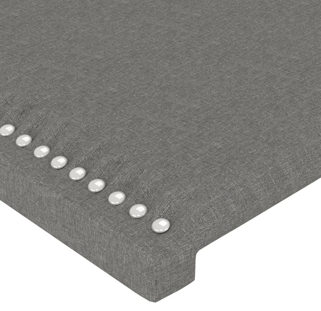 Testiera ad orecchio grigio scuro 93x23x118/128 cm in tessuto