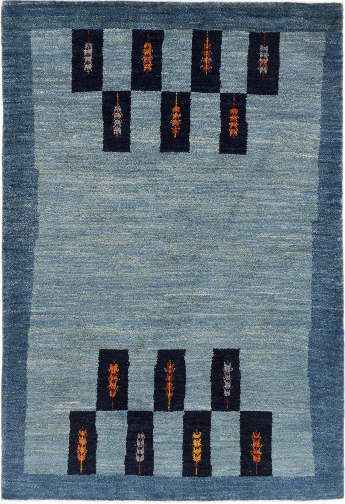 Gabbeh Tappeto 120 x 180 Blu (Iran) Annodato A Mano