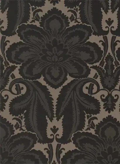 Little Greene Carta da parati Albemarle Street - Charcoal