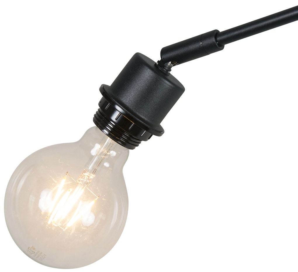 Lampada a sospensione moderna nera senza paralume - Blitz