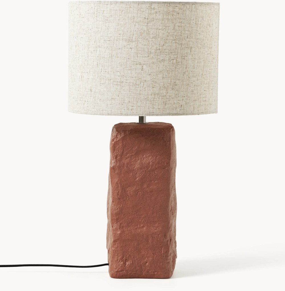 Lampada da tavolo grande con base in cemento Kiri