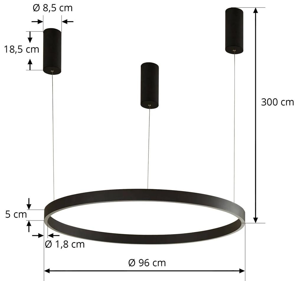 Arcchio Answin lampada LED sospensione 70,4 W nero