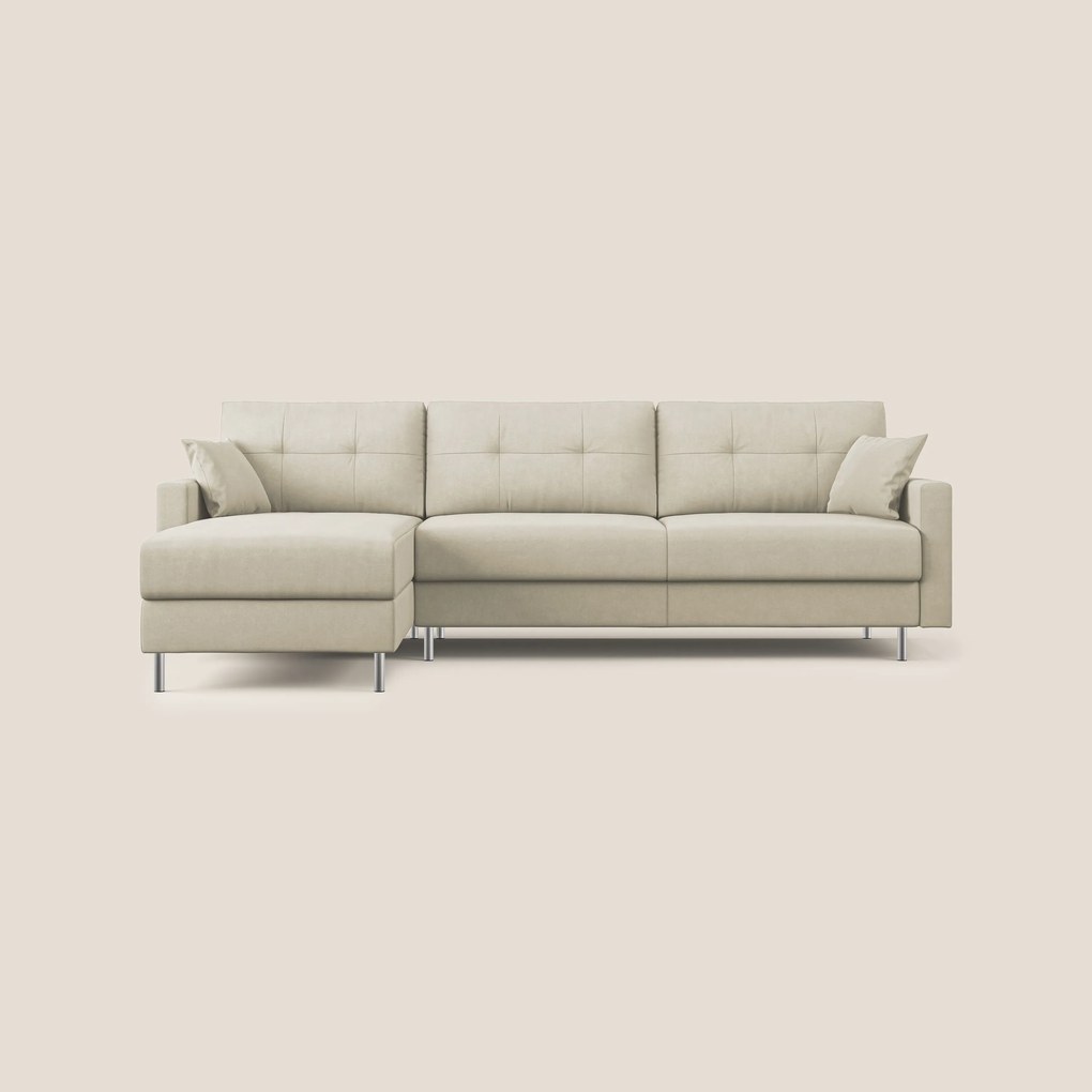 Megan divano letto angolare in microfibra smacchiabile T11