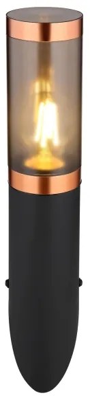 Globo 3157BC - Applique da esterno BOSTON 1xE27/23W/230V IP44 nero/rame