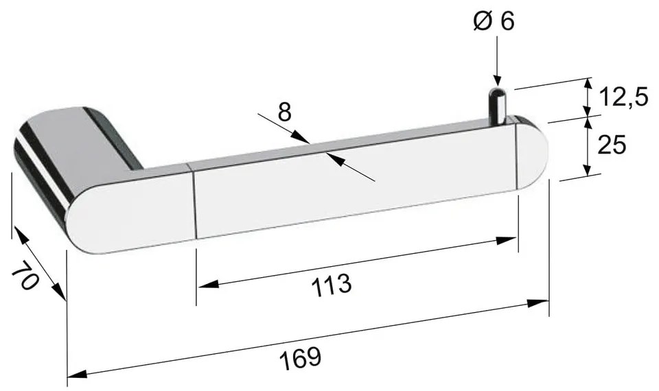 Porta carta igienica a parete in ottone nero opaco Flori - Sapho