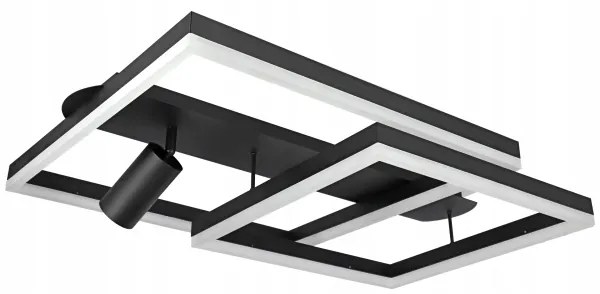Plafoniera LED LED/38W/230V + 1xGU10/30W nera