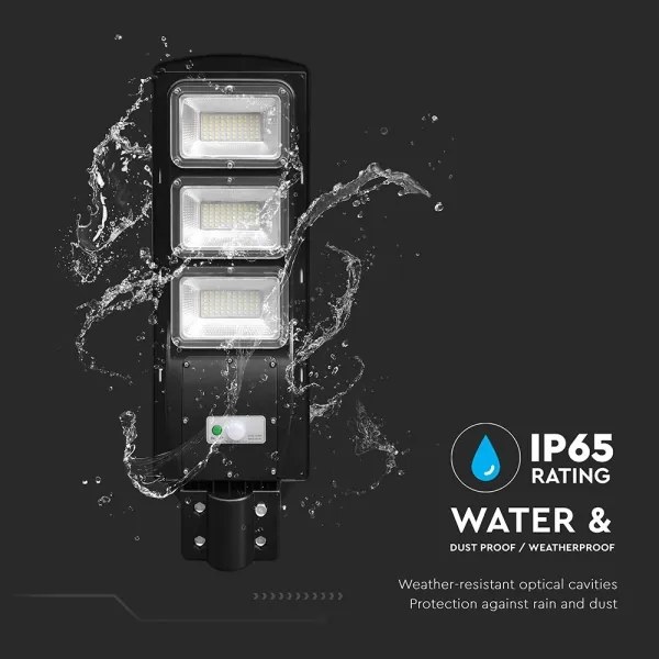 Lampada solare stradale LED dimmerabile 12W 3,2V 6000K IP65 10000mAh + DO