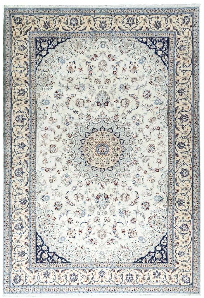Nain Tappeto 210x310 Beige (Iran) Annodato A Mano