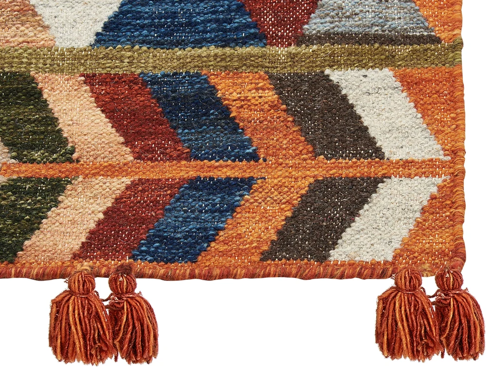 Tappeto kilim lana multicolore 160 x 230 cm KAGHSI Beliani