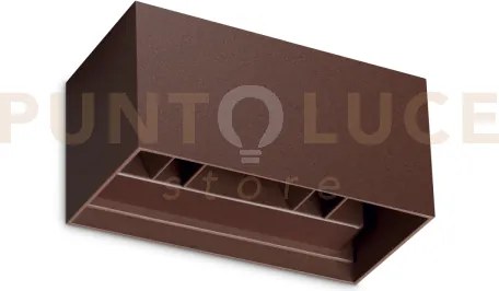 Atom applique da esterno 25w  2250 lm 4000 k coffee ip54 doppia emi...