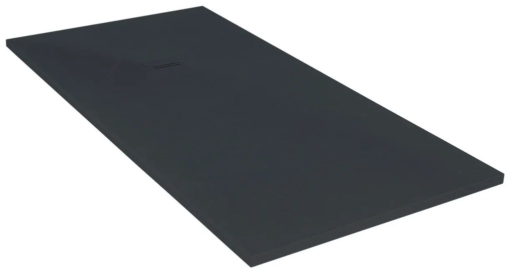 Piatto doccia MOLDCOM COMPOSITES in resina Cosmos Stone grafite L 70 x L 160 x H 4 cm opaco