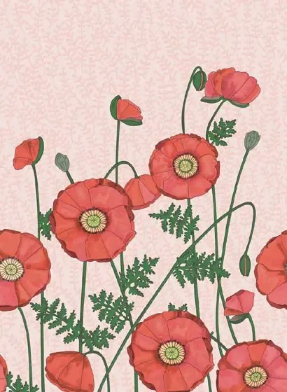 Eijffinger Carta da parati Poppies - 383609