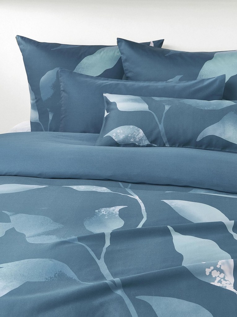 Copripiumino in raso di cotone con stampa floreale Marino