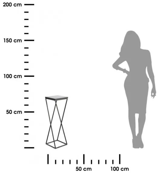 Portafiori LOFT 70x24 cm nero