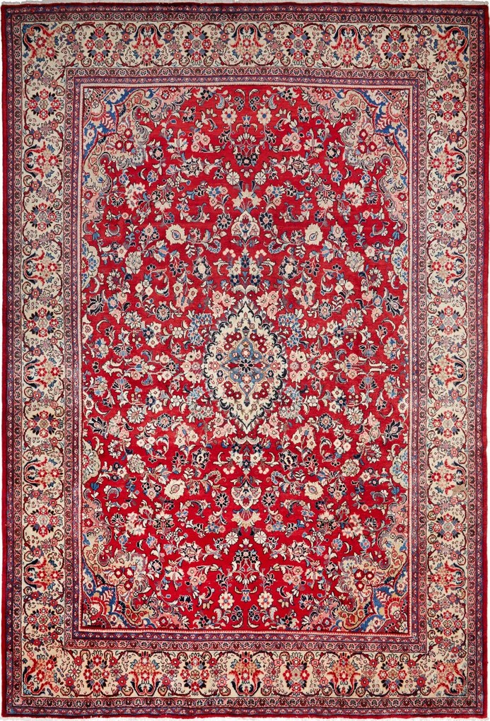 Sarouk Tappeto 280x410 Rosso (Iran) Annodato A Mano