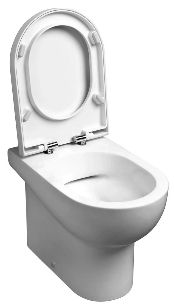 Wc a Terra Senza Brida Traslato Azzurra Ceramica "Nuvola" Bianco Lucido