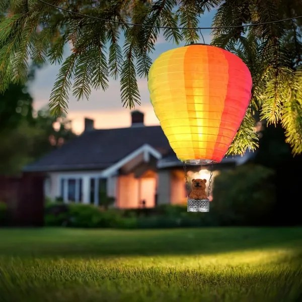 Globo 36138 - LED Decorazione solare a ciondolo 24xLED/0,06W/3V IP44 mongolfiera