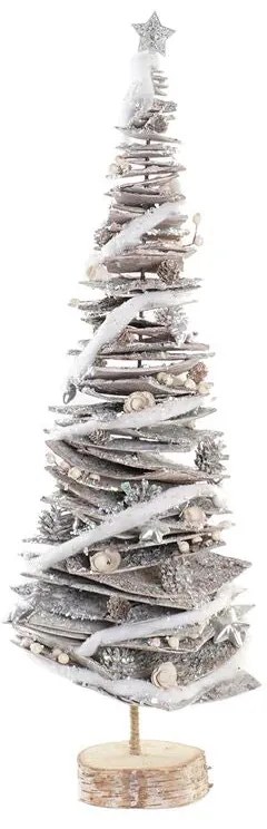 Albero di Natale DKD Home Decor Naturale Betulla Nevoso 34 x 34 x 102 cm