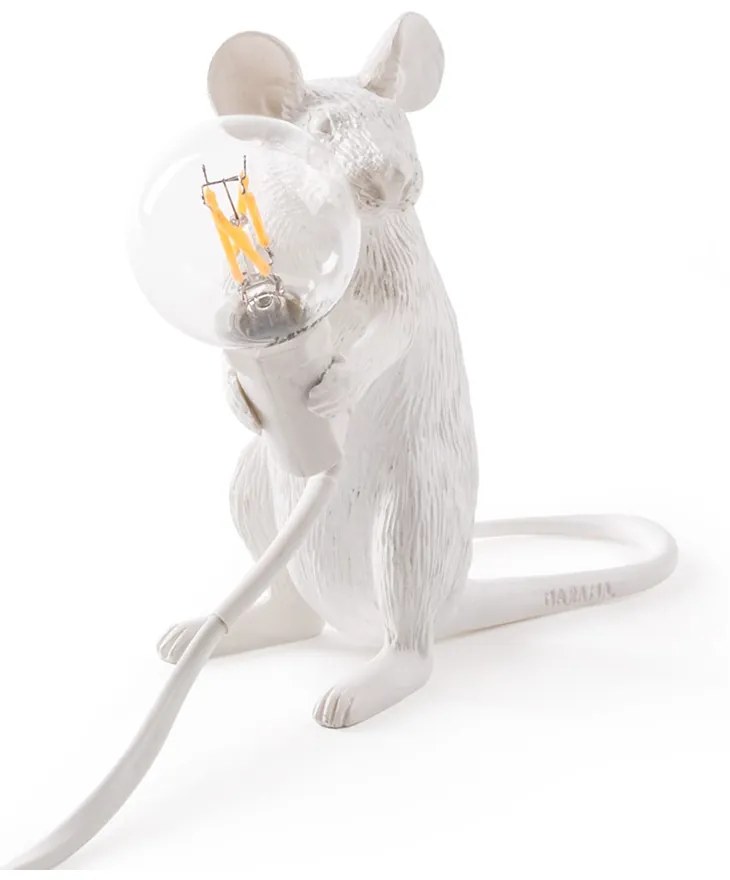 Seletti - Mouse Lamp Mac Sitting Lampada da Tavolo Seletti