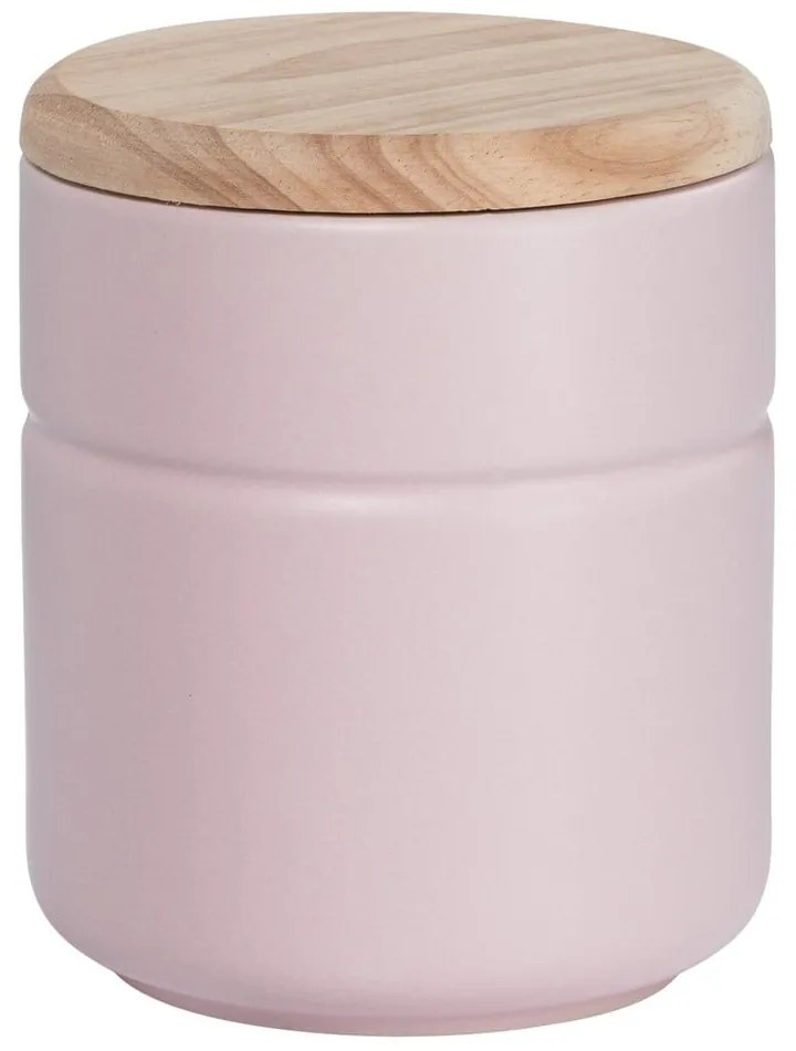 Barattolo in porcellana rosa con coperchio in legno Tint, 600 ml - Maxwell &amp; Williams