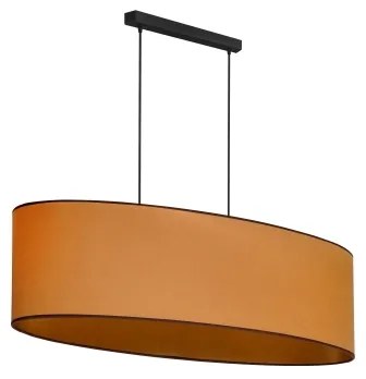 Duolla - Lampadario a sospensione con filo OVAL VEGAN 2xE27/15W/230V marrone