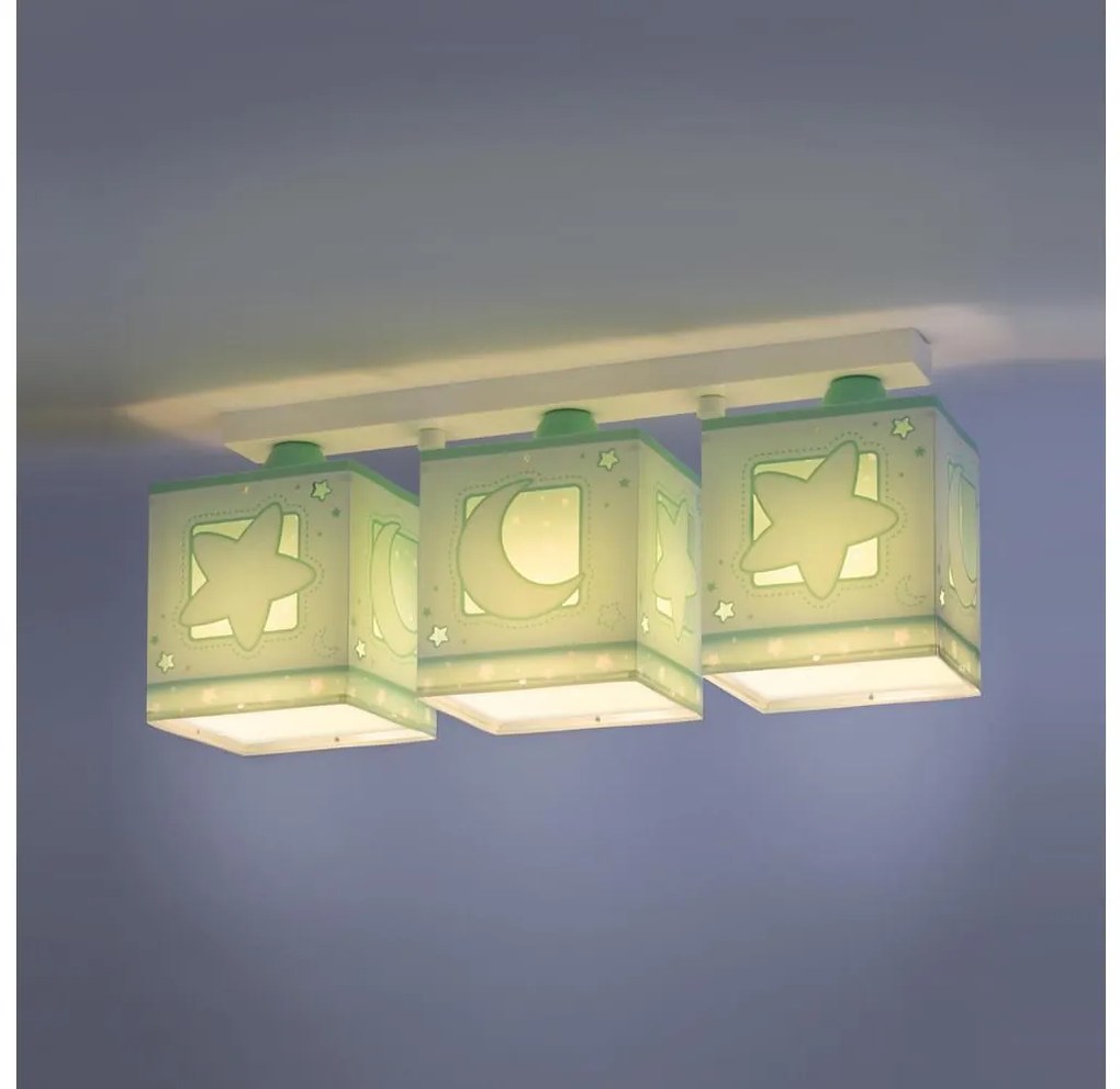 Dalber D-63233NH - Plafoniera per bambini MOONLIGHT 3xE27/60W/230V