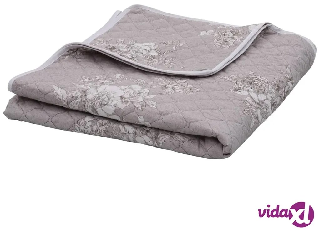vidaXL Trapunta Grigio Talpa 230x260 cm Tessuto Imbottito a Ultrasuoni