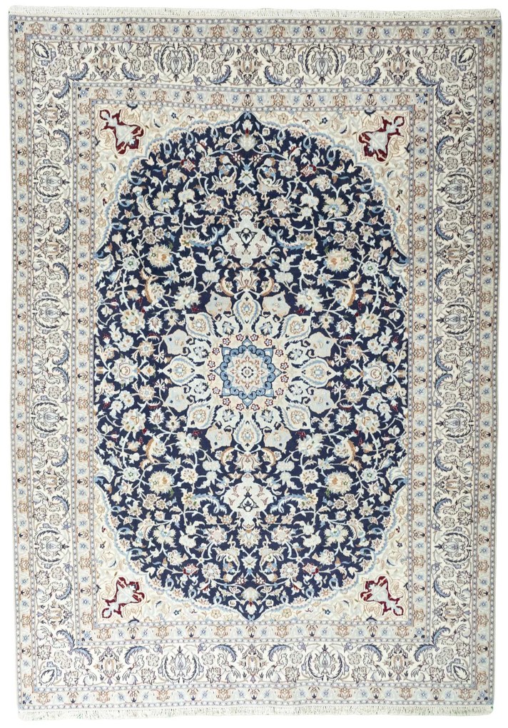 Nain Tappeto 320 x 230 Blu (Iran) Annodato A Mano