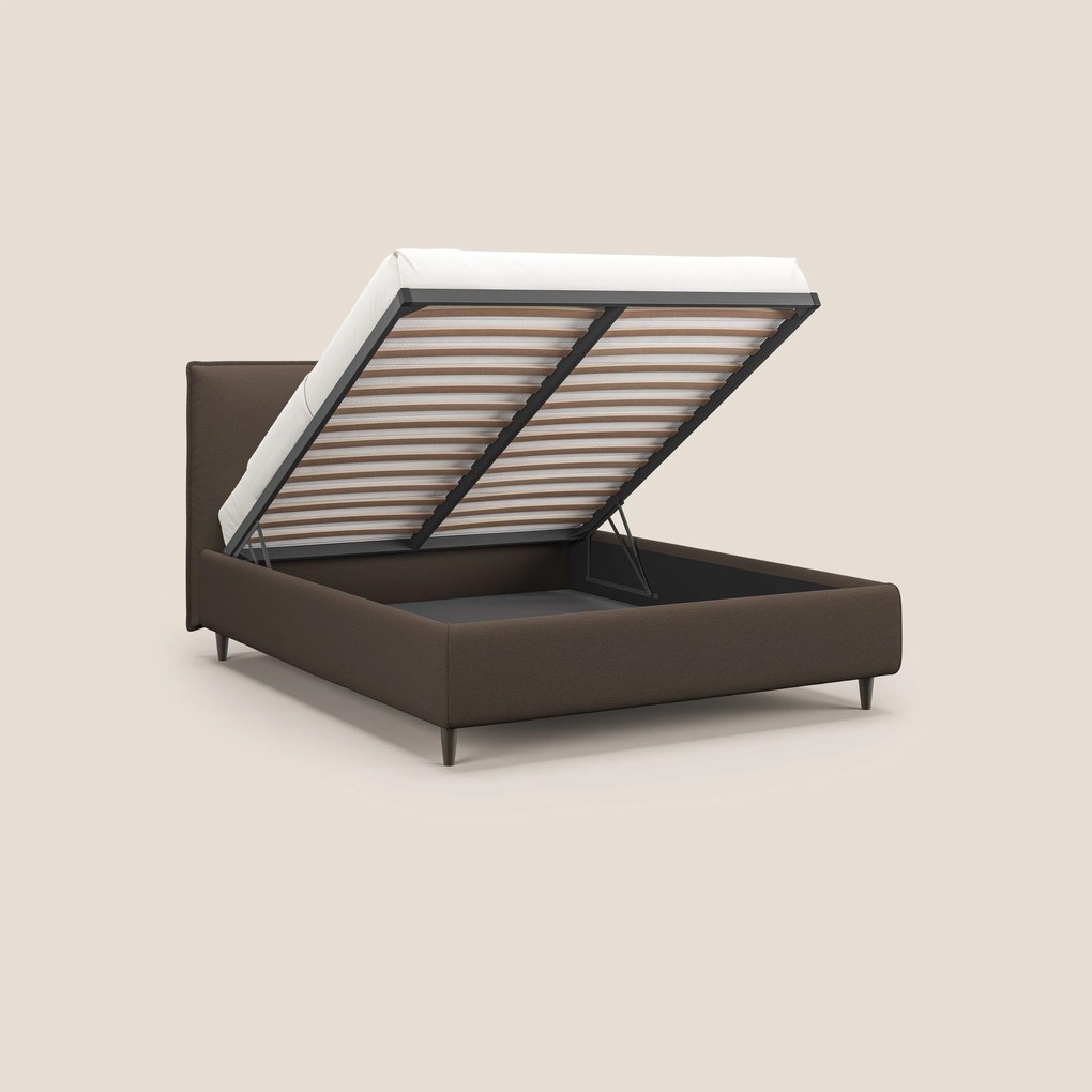 Hunter letto imbottito contenitore sfoderabile in tessuto impermeabile fiammato T19 marrone