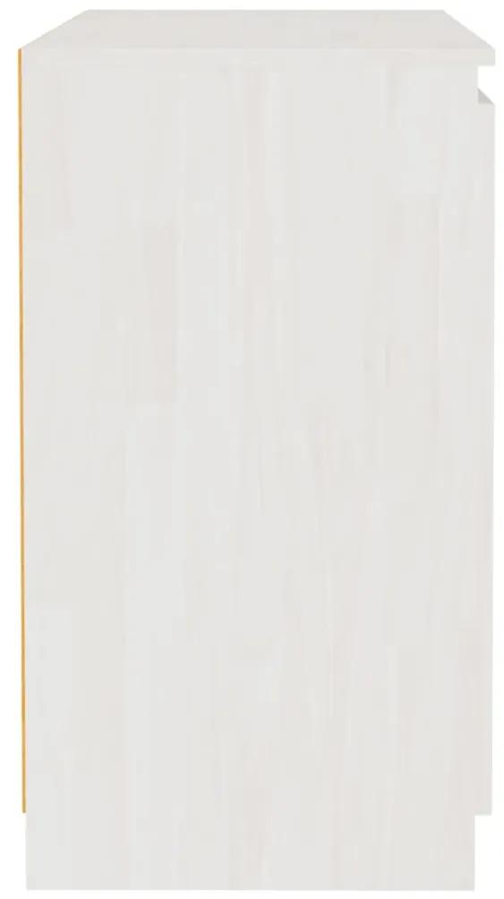 Credenza bianca 60x36x65 cm in legno massello di pino