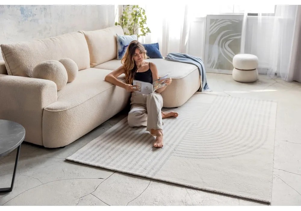 Tappeto grigio/color crema 120x180 cm Zen – Universal