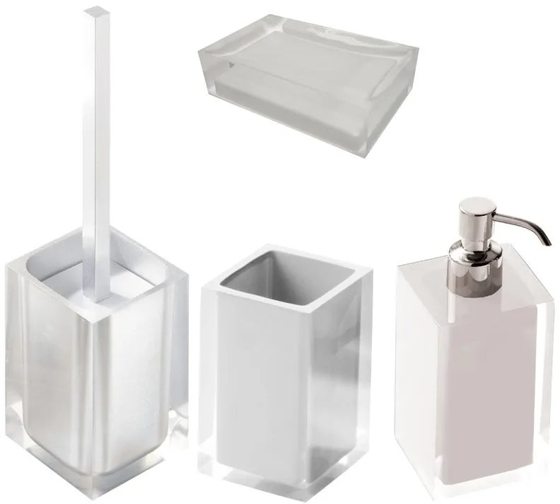 Set di accessori da bagno bianco