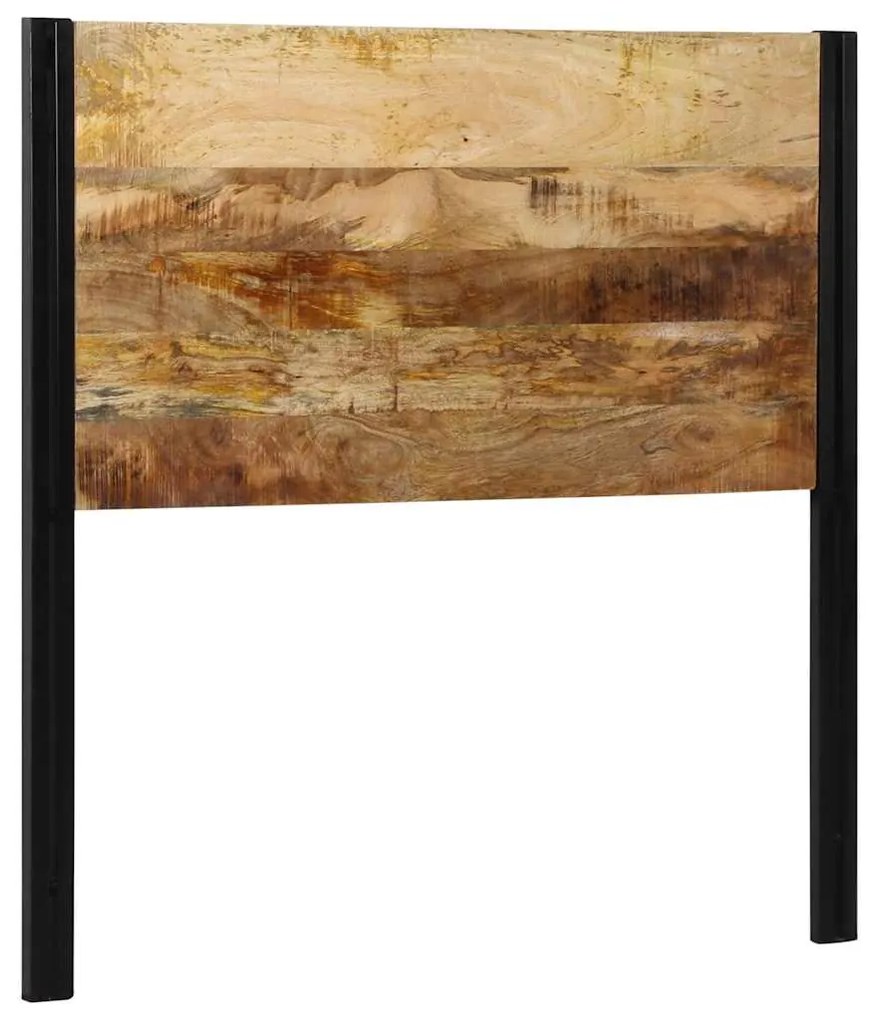 Testiera 100 Cm İn Legno Massello Di Mango E Ferro /