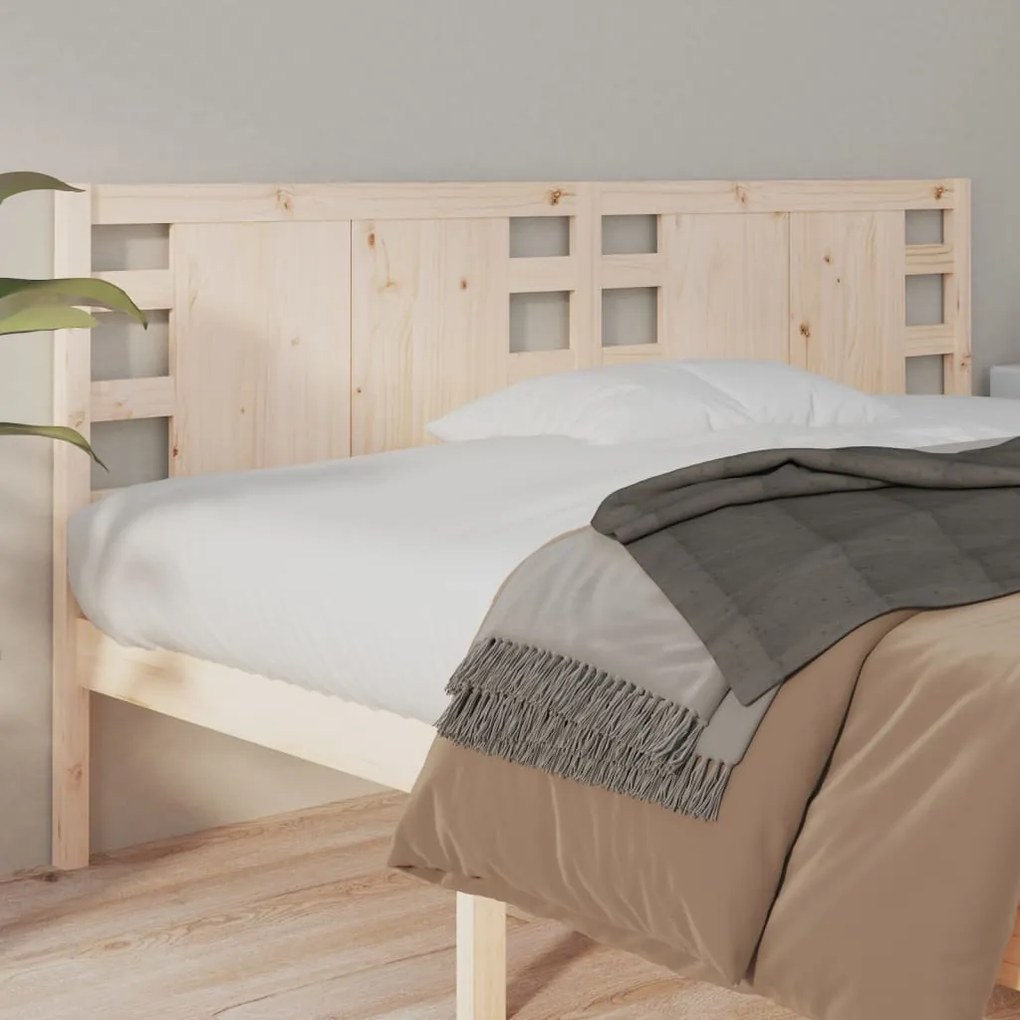 Testiera Per Letto 126x4x100 Cm İn Legno Massello Di Pino /