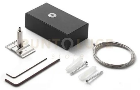 Kit pendant steel kit single steel cable 2 mt + bk ceiling cup