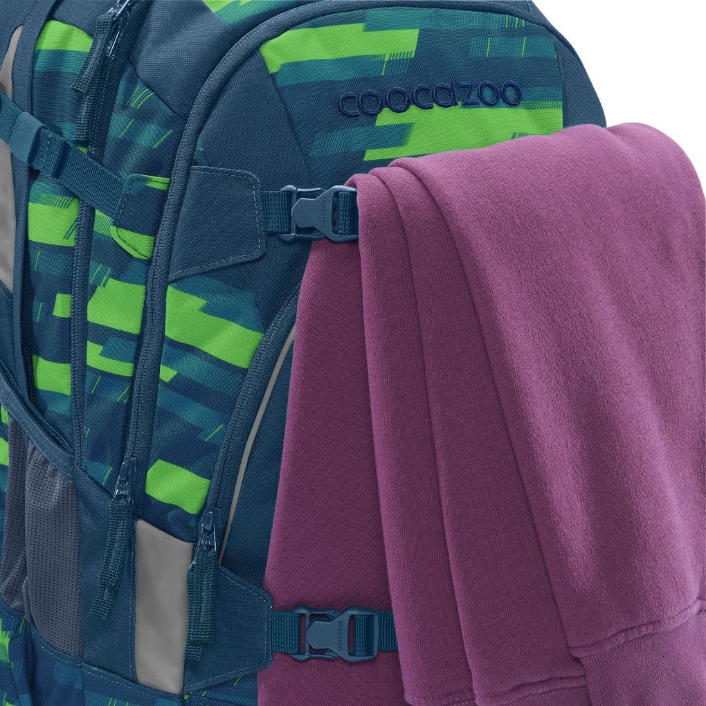 Zaino scuola coocazoo MATE, Lime Stripe, certificato AGR