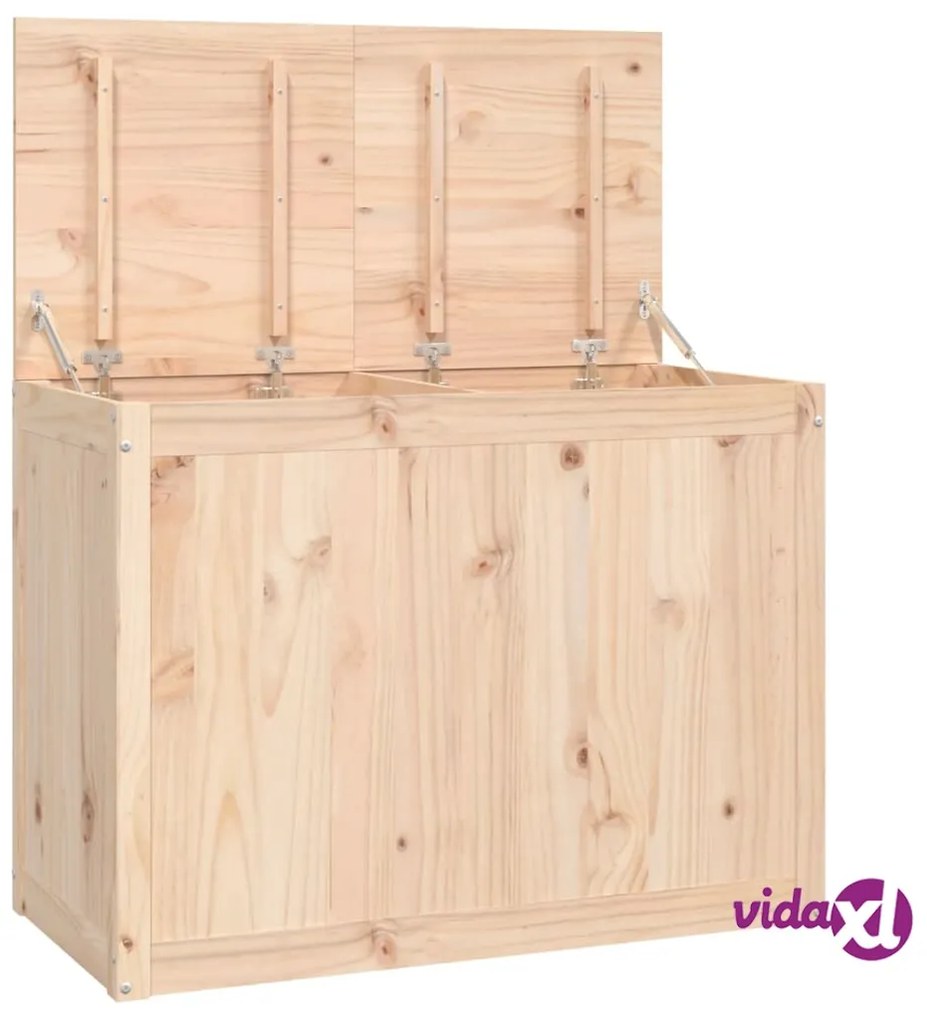 vidaXL Contenitore per Bucato 88,5x44x66 cm Legno Massello Pino