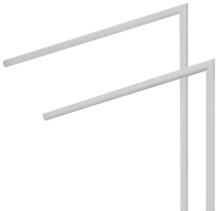 Piantana portasciugamani da appoggio in acciaio bianco opaco Style