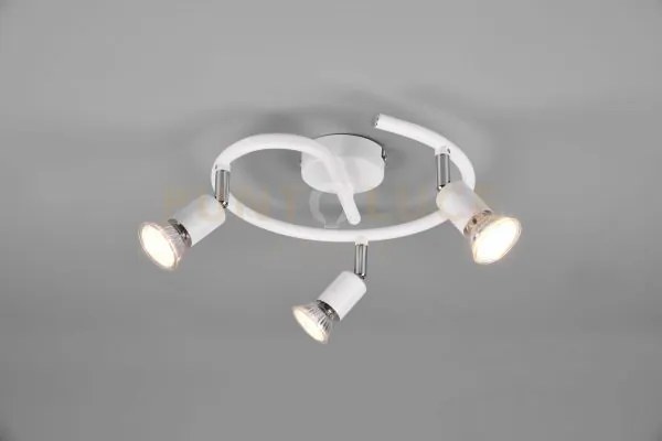 Paris senza lampadina girandola 3 luci bianco attacco gu10 d. 26cm