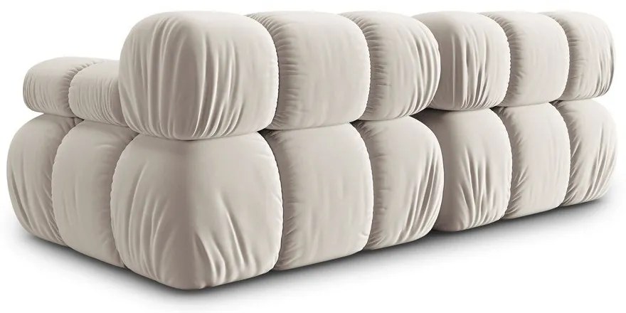 Divano componibile beige con rivestimento in velluto 188 cm Bellis – Micadoni