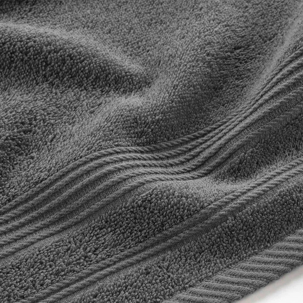 Asciugamano tipo terry grigio scuro in cotone 30x50 cm Tendresse – douceur d'intérieur