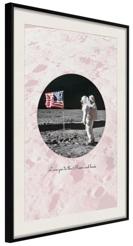 Poster  Cosmic Love I  Cornice Quadri Cornice nera con pass-partout, Larghezza x Altezza Home decor 20x30