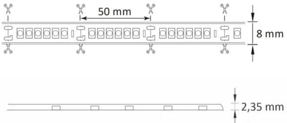 Striscia LED esterna 3m LED/23W/24V/230V 4000K IP65