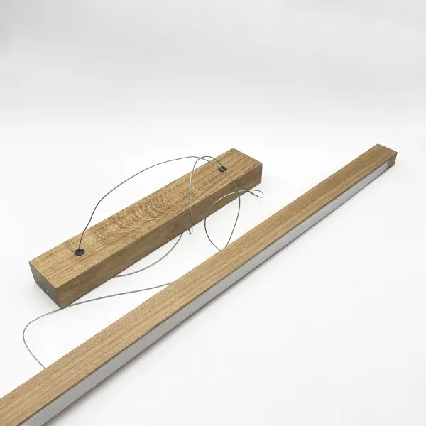 Lampadario LED a cavo VERDE LED/18W/230V 3000K 106 cm rovere