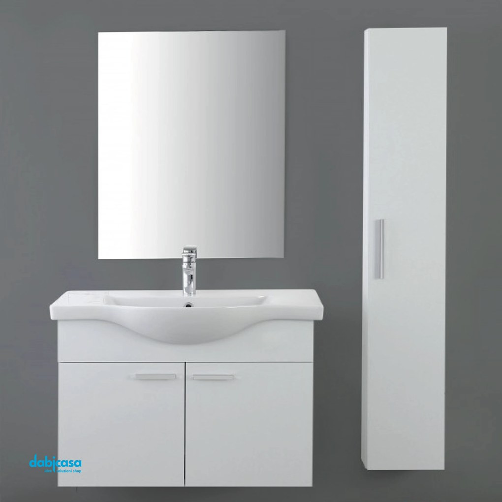 Mobile Bagno "Stella" da 80 cm Colore Bianco Lucido