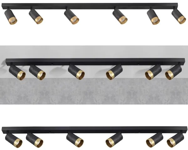 Faretto ARRAS 6xGU10/10W/230V nero