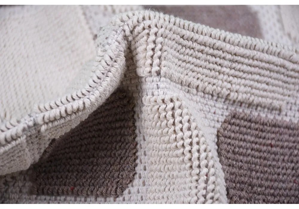 Tappeto in cotone beige, 80 x 150 cm Mozaik - Vitaus