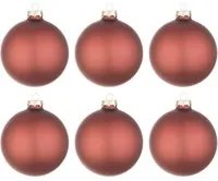 Palline di Natale in Vetro Bossa Nova Rosso Opaco Addobbi Decorazioni Albero Diametro: 80 mm